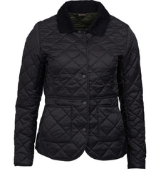 Barbour Deveron Quilt Jacket Ladies Black/Olive